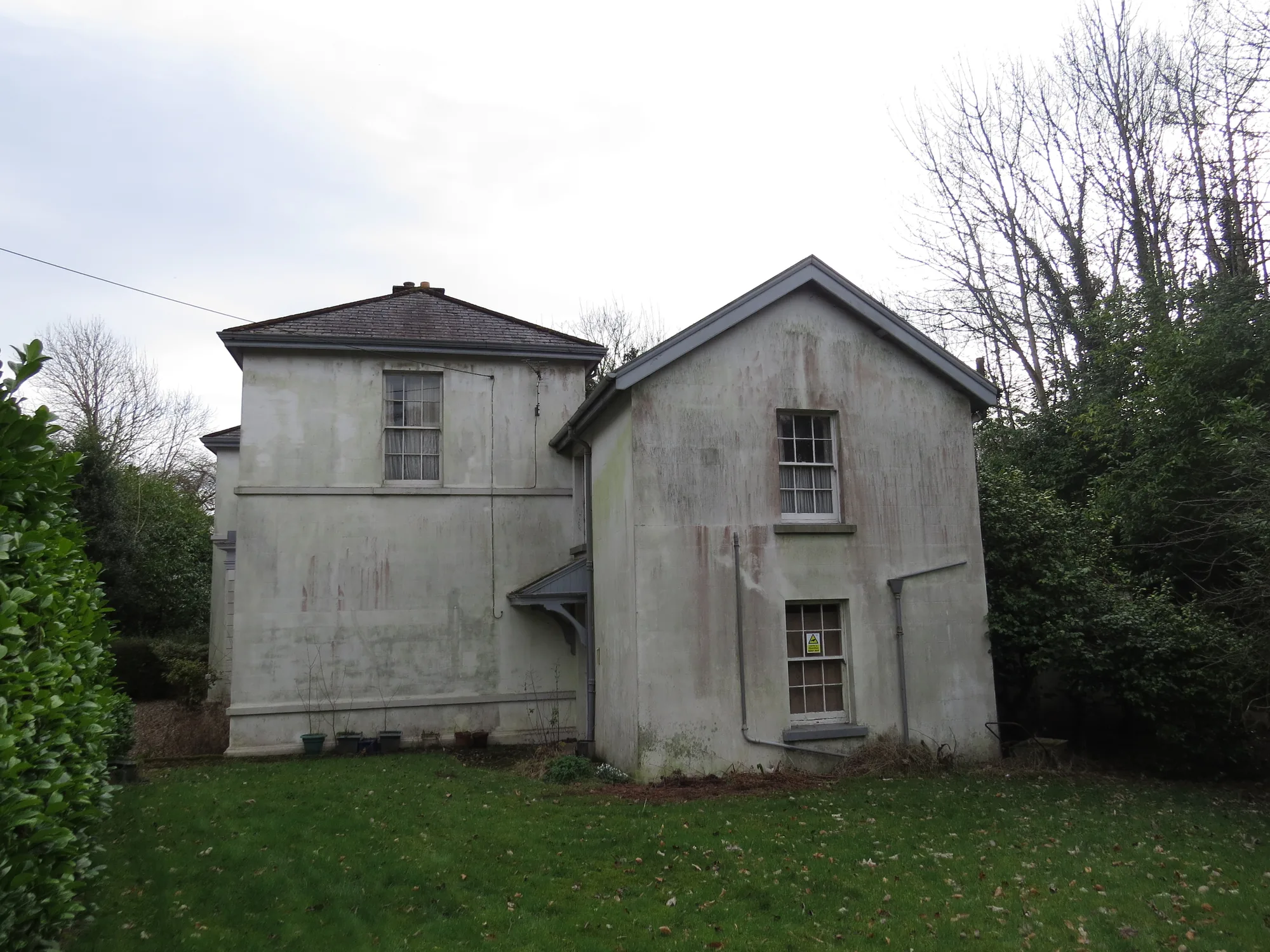 Rear elevation of Holly House before restoration