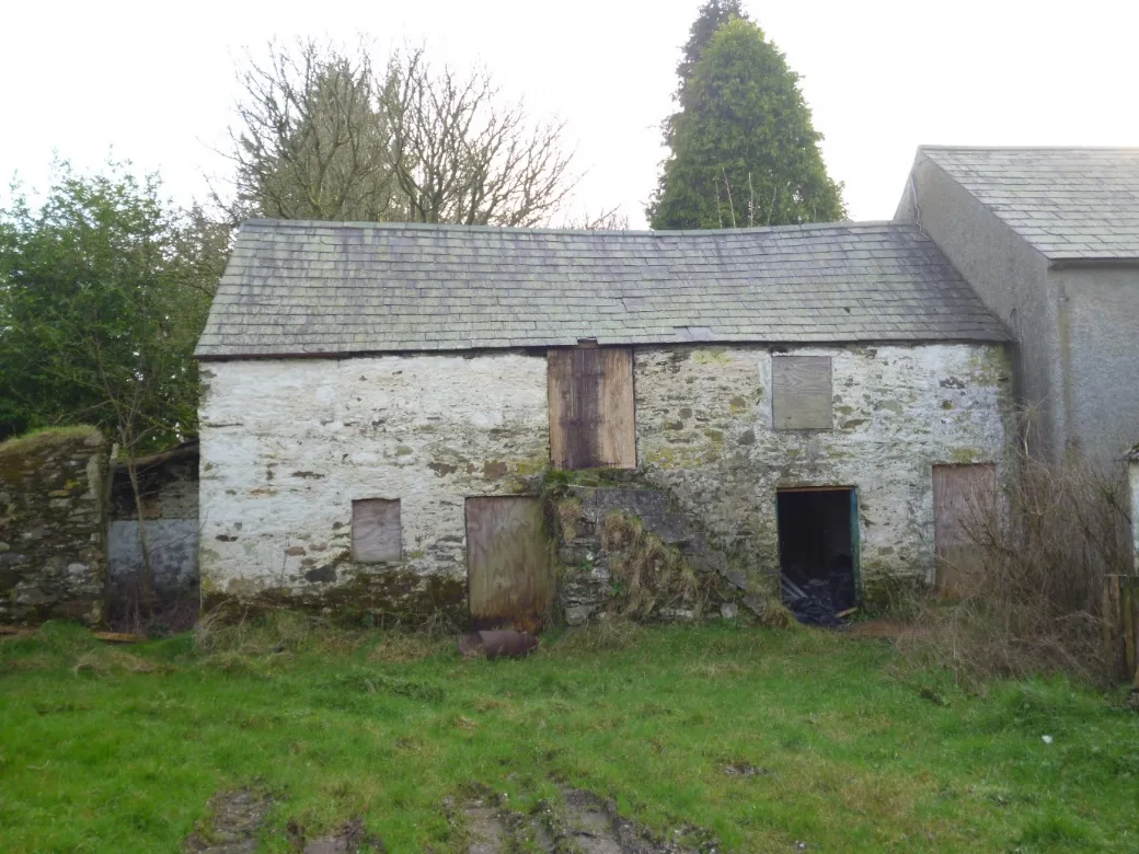 Stone barn before restoration