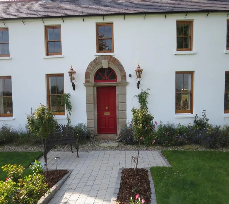 Restored front entrance and garden path